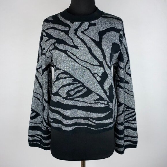 H&M Sweaters - H&M Sweater Top Womens M Metallic Sparkle Holiday Christmas New Years Party